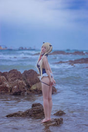 [Net Red COS] Populair Coser Nizuo Nisa-Blauw Marie Rose Badpak