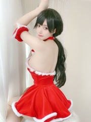 [Net Red COSER Photo] Anime Blogger Ogura Chiyo w - Red Christmas Gift Rock